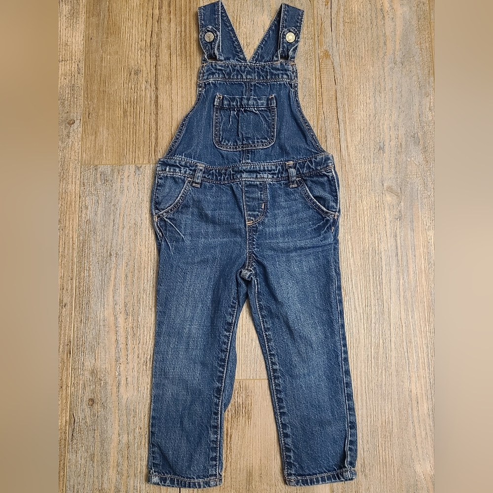 Baby GAP Size 2T Girl Denim Blue Jeans Pants Overalls